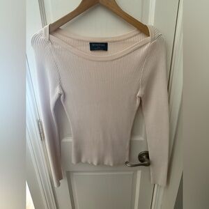 MINKPINK Soft Beige Ribbed Top